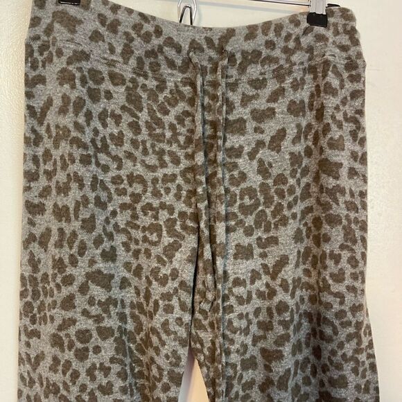 NEW SUNDRY ANTHROPOLOGIE Leopard Print Drawstring Gray Joggers.Size 2= M - Picture 5 of 11